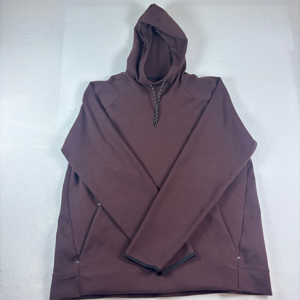 Old Navy Active Dynamic Fleece Hoodie Mens XXL Burgundy Maroon 4-Way Stretch